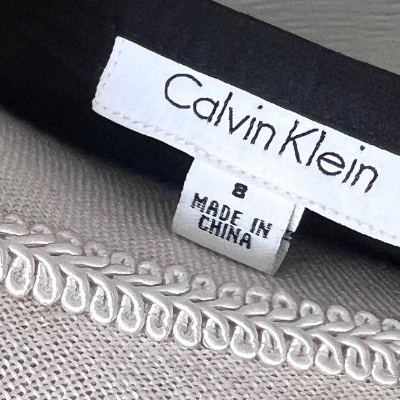 Calvin Klein maxi skirt with metallic silver stripes size 8 - Picture 8 of 8